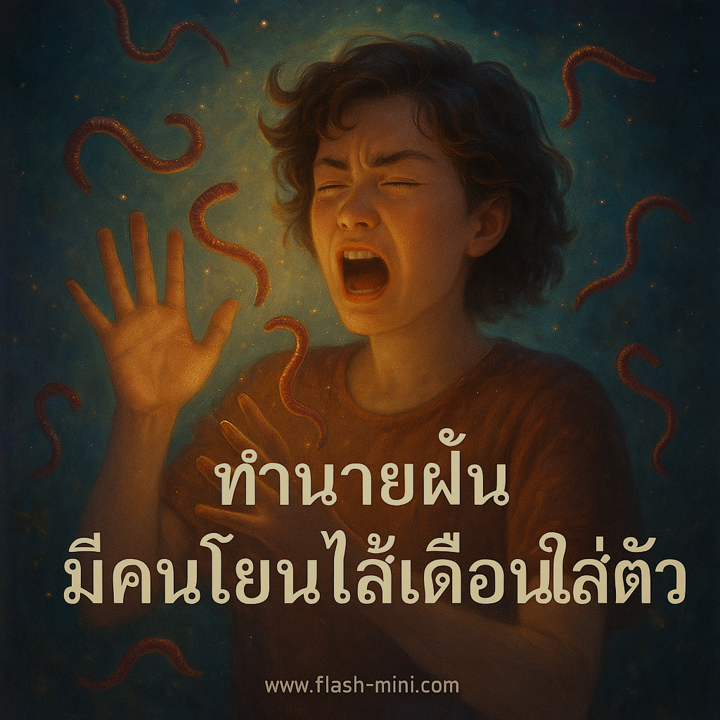 ทำนายฝัน มีคนโยนไส้เดือนใส่ตัวมีคนโยนไส้เดือนใส่ตัว